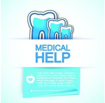 Medical help design elements vector background 01