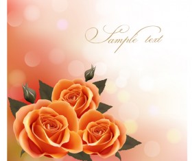 Realistic flower design background art vector 04