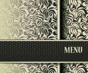 Vintage decorative pattern restaurant menu cover vector 01