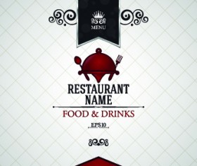 Creative restaurant menu covers vector graphic 04