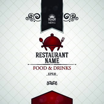Creative restaurant menu covers vector graphic 04