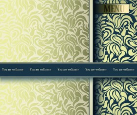 Vintage decorative pattern restaurant menu cover vector 04
