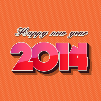 Shiny 2014 New Year background vector