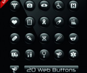 Shiny black web button design vector 01