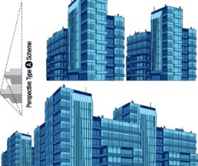 Skyscraper design scheme vector set 02