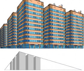 Skyscraper design scheme vector set 04