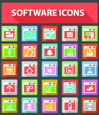 Software icons vector graphic
