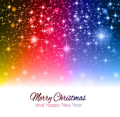 Starlight shiny Merry Christmas background vector free download