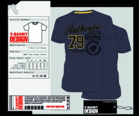 Stylish T-Shirt design vector material 04