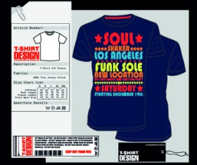 Stylish T-Shirt design vector material 05