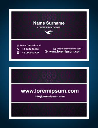 Superior business cards design template vector 03