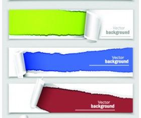 Torn paper creative vector background 01