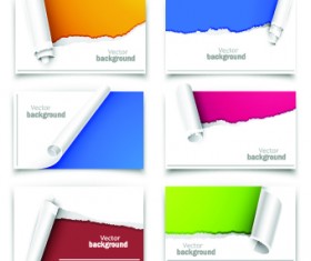 Torn paper creative vector background 02