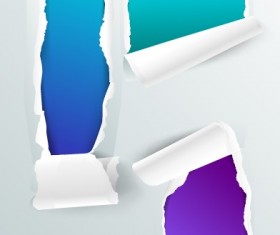 Torn paper creative vector background 03