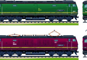 Train design elements vector graphic 01