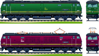 Train design elements vector graphic 01