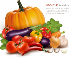 Various vegetables vector background