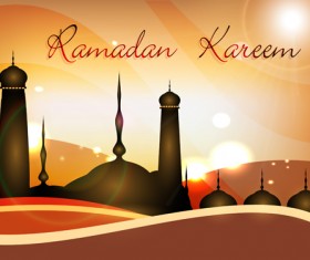 Vector Islamic style background set 01