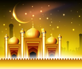 Vector Islamic style background set 02