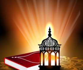 Vector Islamic style background set 03