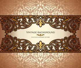Vintage floral luxury background vectors 01