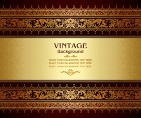 Vintage floral luxury background vectors 02