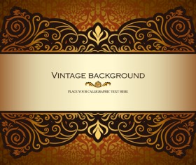 Vintage floral luxury background vectors 04