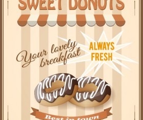 Vintage food advertising poster design vector 01