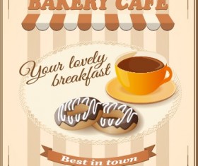 Vintage food advertising poster design vector 02