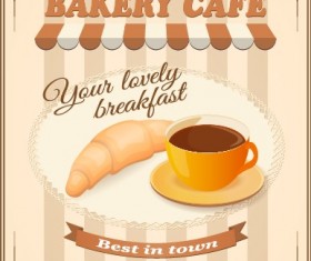 Vintage food advertising poster design vector 03