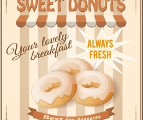 Vintage food advertising poster design vector 05