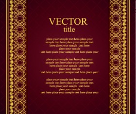 Vintage luxury frame design vector set 01