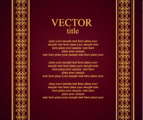 Vintage luxury frame design vector set 02
