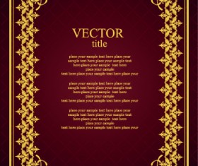 Vintage luxury frame design vector set 04