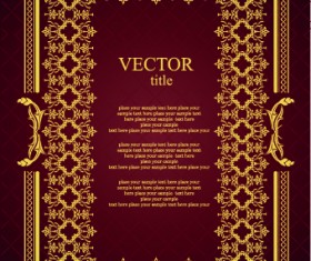 Vintage luxury frame design vector set 05
