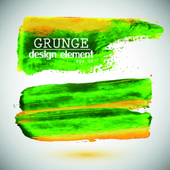 Grunge watercolor elements vector background 03