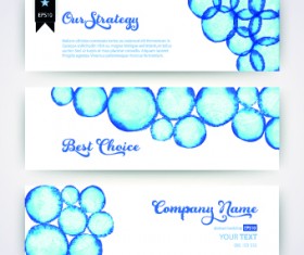 Abstract watercolor banner vector 04
