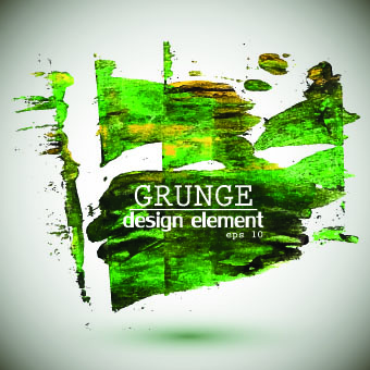 Grunge watercolor elements vector background 04