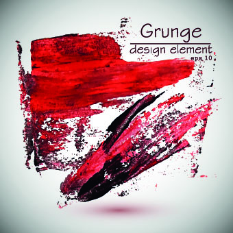 Grunge watercolor elements vector background 05