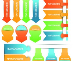 Creative web labels design elements vector 04