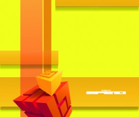 Yellow style abstract background vector graphics 01