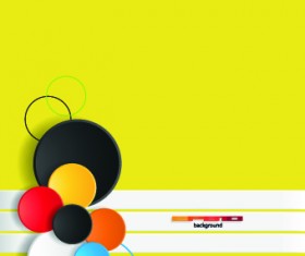 Yellow style abstract background vector graphics 02