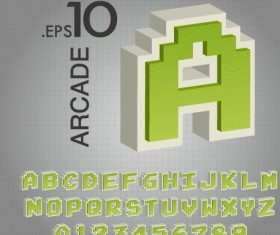 Creative alphabet and numeral design vector 02