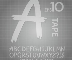Creative alphabet and numeral design vector 04