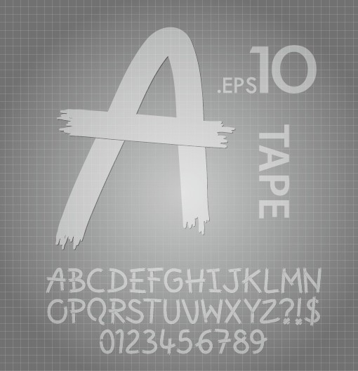 Creative alphabet and numeral design vector 04