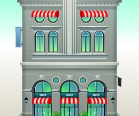 House building template vector set 04