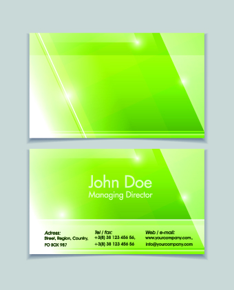 Shiny modern business cards vector 01