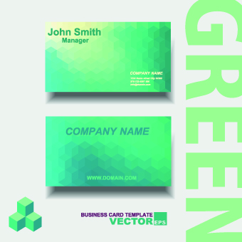 Colored modern business cards vectors 01