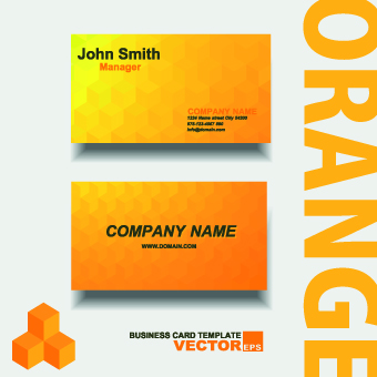 Colored modern business cards vectors 02