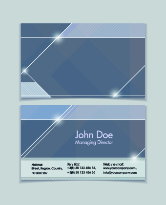 Shiny modern business cards vector 03